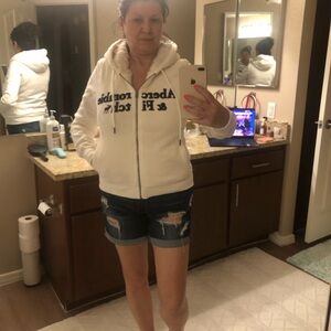 Abercrombie & Fitch Soft Cream Jacket with a Fur